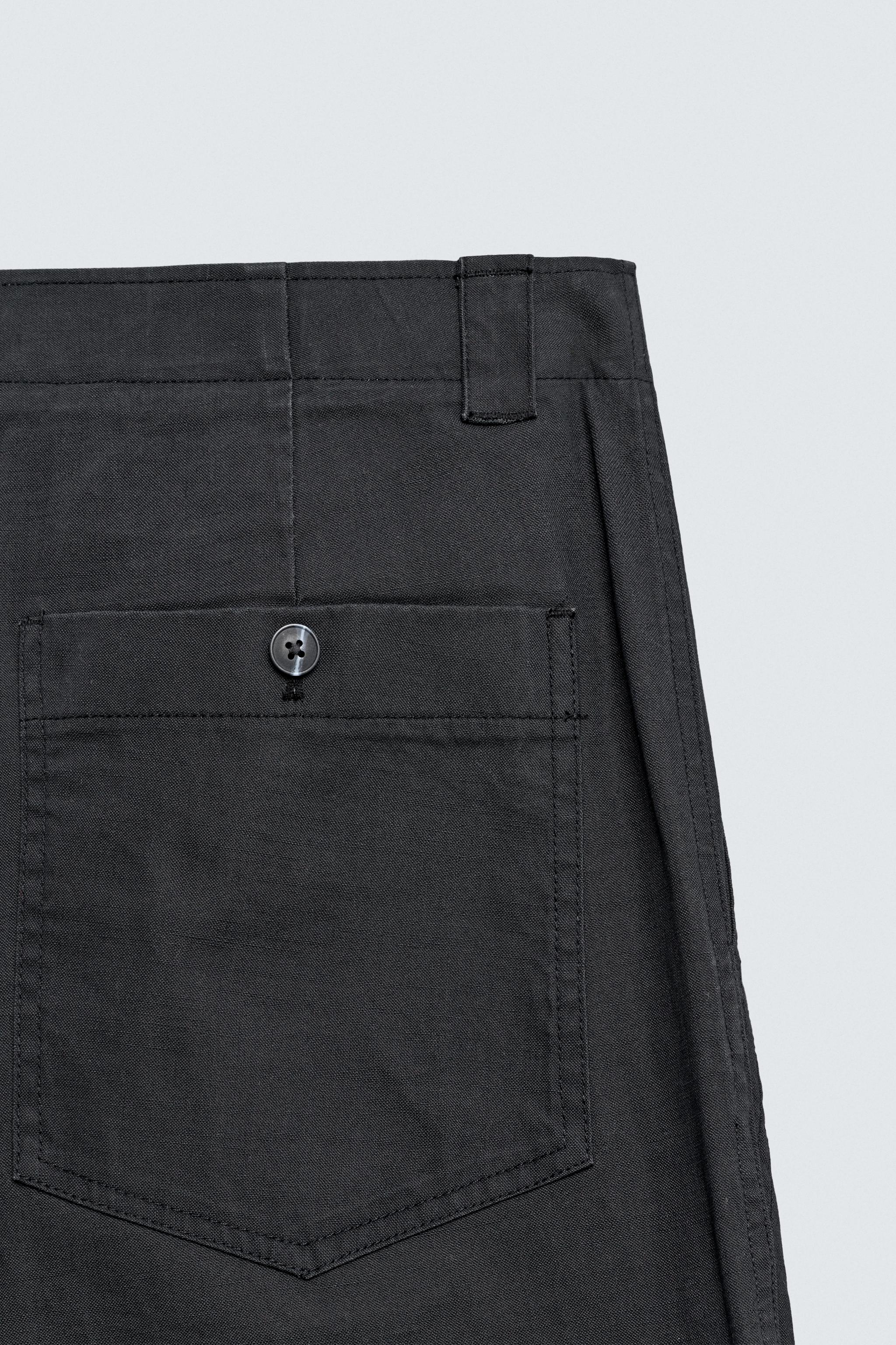 WASHED STRAIGHT FIT PANTS